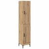 vidaXL Hoge kast Artisan Eiken 34,5 x 34 x 180 cm Bewerkt hout