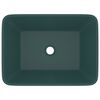 vidaXL Wastafel 41x30x12 cm keramiek mat donkergroen