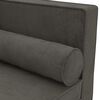 vidaXL Chaise longue met kussens en bolster fluweel donkergrijs