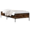 vidaXL Bedframe Rook Eik 80 x 200 cm Bewerkt hout