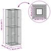 vidaXL Gabion Verhoogd Bed Zilver 50 x 50 x 150 cm