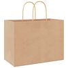 vidaXL Papieren zakken 50 st met hengsels 32x17x25 cm bruin