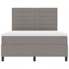 vidaXL Boxspringbed met matras met hoofdeinde Taupe 140 x 190 cm Stof
