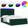 vidaXL Ottoman bed met matrassen en LED's 140x190cm fluweel