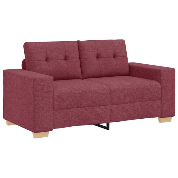 vidaXL Loveseat Bank Wijnrood 160x77x82 cm Stof