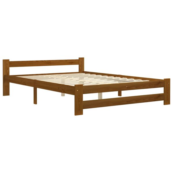 vidaXL Bedframe met 4 lades massief grenenhout honingbruin 140x200 cm