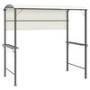 vidaXL Prieel met dak 220x110x200 cm cr&egrave;mekleurig