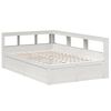 vidaXL Bed met boekenkast zonder matras grenenhout wit 140x190 cm
