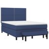 vidaXL Boxspring met matras stof blauw 140x200 cm