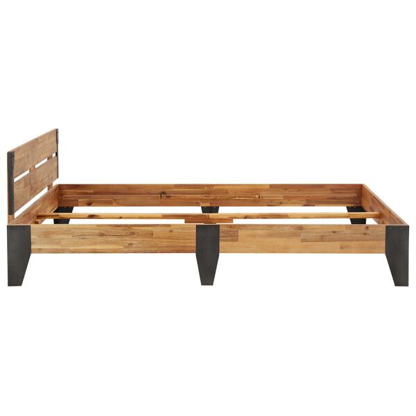 vidaXL Bedframe massief acaciahout geborstelde afwerking 120x200 cm