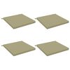 vidaXL Zitkussens SOEST 4 st 100% Polyester Lichtgroen 80 x 80 x 5 cm