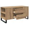 vidaXL Salontafel Artisan Eiken 102 x 44,5 x 50 cm Bewerkt hout