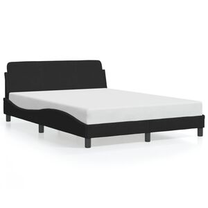 vidaXL Bedframe "Dover" 140x200 cm fluweel zwart