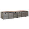 vidaXL 17-delige Tuinset met kussens poly rattan grijs