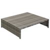 vidaXL 5-delige Loungeset met kussens poly rattan grijs