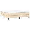 vidaXL Boxspring bed stof cr&egrave;mekleurig 160x200 cm