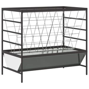 vidaXL Vee voeder Zilver 100 x 60 x 90 cm Gegalvaniseerd staal