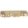vidaXL Buiten bankenset 6 st Wit en Beige
