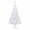 vidaXL Kunstkerstboom met verlichting en kerstballen 210 cm PVC wit