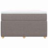 vidaXL Boxspring met matras stof taupe 120x200 cm