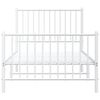 vidaXL Bedframe met hoofd- en voeteneinde metaal wit 90x190 cm