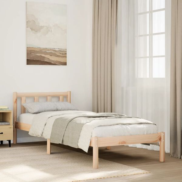 vidaXL Bedframe extra lang zonder matras massief grenenhout 90x220 cm