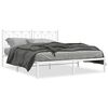 vidaXL Bedframe met hoofdbord metaal wit 160x200 cm