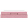 vidaXL Bedframe met matras met matras 2 pcs Roze Fluweel