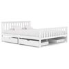 vidaXL Bedframe met 4 lades massief grenenhout wit 160x200 cm