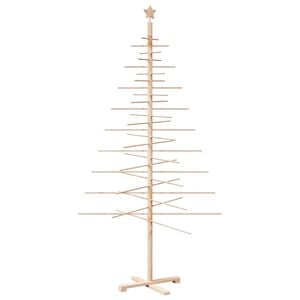 vidaXL Kerstdecoratie kerstboom 210 cm massief grenenhout