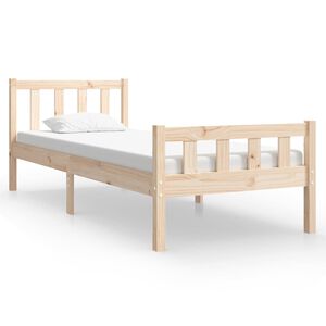 vidaXL Bedframe massief hout 75x190 cm
