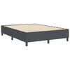 vidaXL Platform bedframe Donkergrijs 140 x 200 cm Katoen Stof