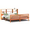 vidaXL Bed met boekenkast zonder matras hout wasbruin 200x200 cm