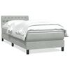 vidaXL Boxspring met matras fluweel lichtgrijs 100x210 cm