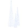 vidaXL Lichtkegelset decoratief LED 30/45/60 cm acryl blauw