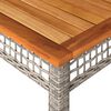 vidaXL Tuintafel 140x80x75 cm poly rattan en acaciahout grijs