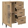 vidaXL Dressoir met lade Artisan Eiken 69,5 x 34 x 90 cm