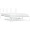 vidaXL Bedframe met hoofdbord metaal wit 120x190 cm