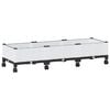vidaXL Tuinschaal met wielen Wit 120 x 40 x 33 cm PP