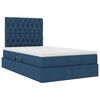 vidaXL Opslag bed met matras met matras Blauw 120 x 200 cm Polyester