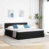 vidaXL Opbergbed met LED met matras met LED Zwart 180 x 200 cm Fluweel
