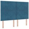 vidaXL Boxspringbed met matras Donkerblauw 160 x 200 cm Stof