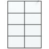 vidaXL Inloopdouchewand 140x195 cm mat ESG-glas zwart
