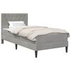 vidaXL Bedframe met matras Lichtgrijs 90 x 190 cm Fluweel