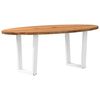vidaXL Eettafel 200x100x74 cm ovaal massief eikenhout lichtbruin