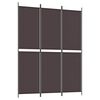 vidaXL Kamerscherm met 3 panelen 150x200 cm stof bruin
