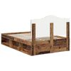 vidaXL Bedframe met hoofdeinde Oudhout 120 x 190 cm Massief grenenhout