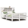 vidaXL Bed met boekenkast zonder matras grenenhout wit 150x200 cm