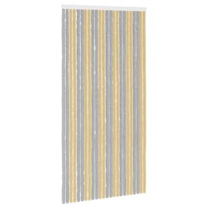 vidaXL Insecten Gordijn Chenille Grijs en Beige 100 x 200 cm 100% PP