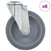 vidaXL 8 st Zwenkwielen met boutgaten 125 mm